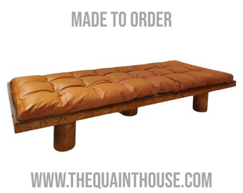 Day Bed In Mappa Burl Chic Mahogany -Handmade In England