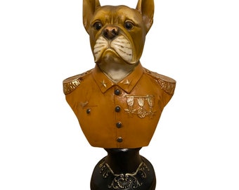 Decorative French Bulldog in uniform  figurine ornament