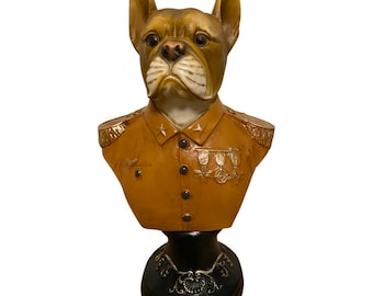 Decorative French Bulldog in uniform  figurine ornament