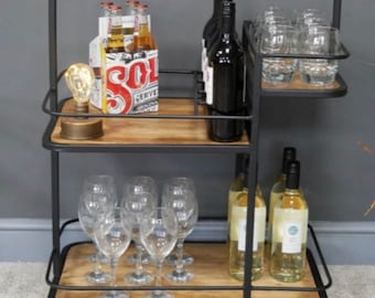 Wine/Drinks  trolley- rustic, industrial