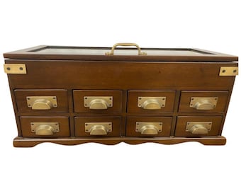 8 Drawer Apothecary  storage Cabinet Industrial- Designed in England