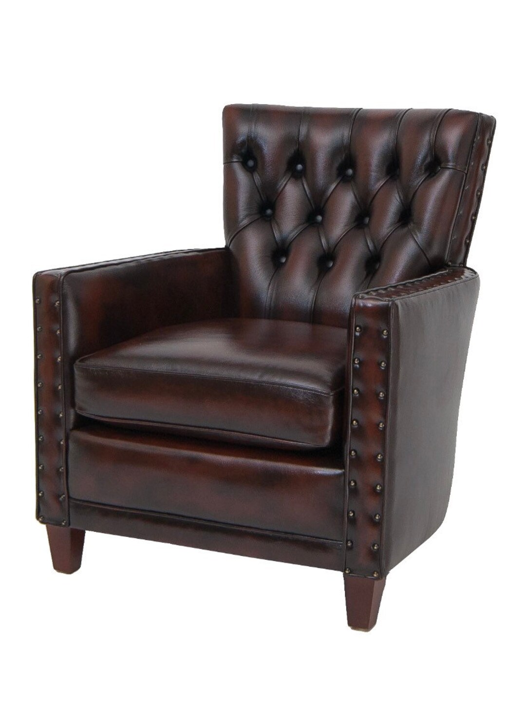 Delina Leather Armchair Dining Room Professor Fireside - Etsy