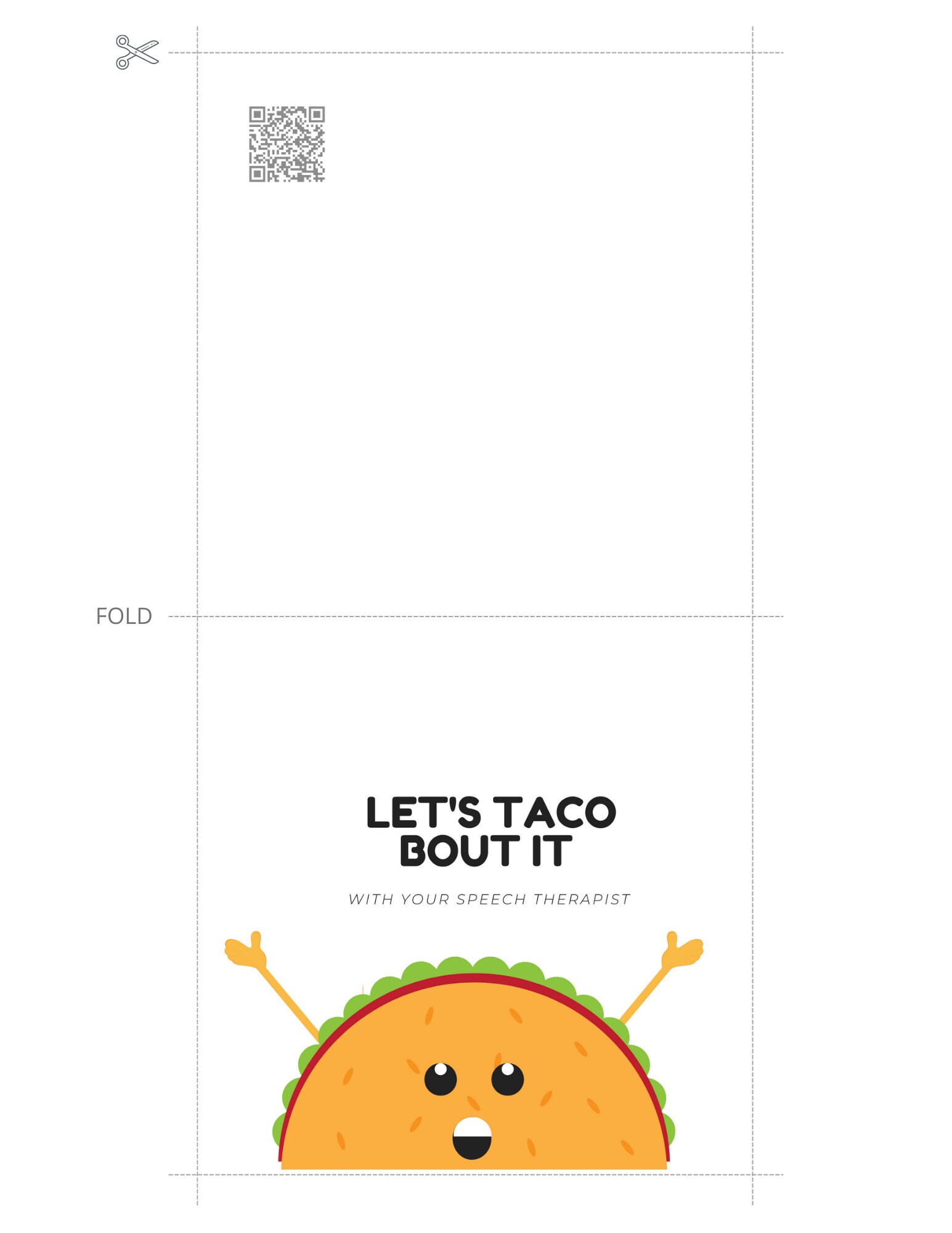 Let’s Taco Bout It Speech Therapy Digital Downloadable Card SLP Puns ...