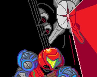 Metroid Dread Pixelart Print!