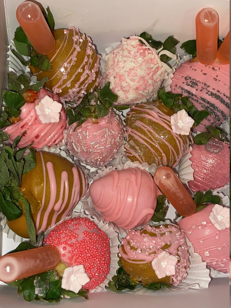Custom Chocolate Covered Strawberries Etsy