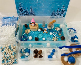 GiGi's Winter Wonderland Sensory Bin