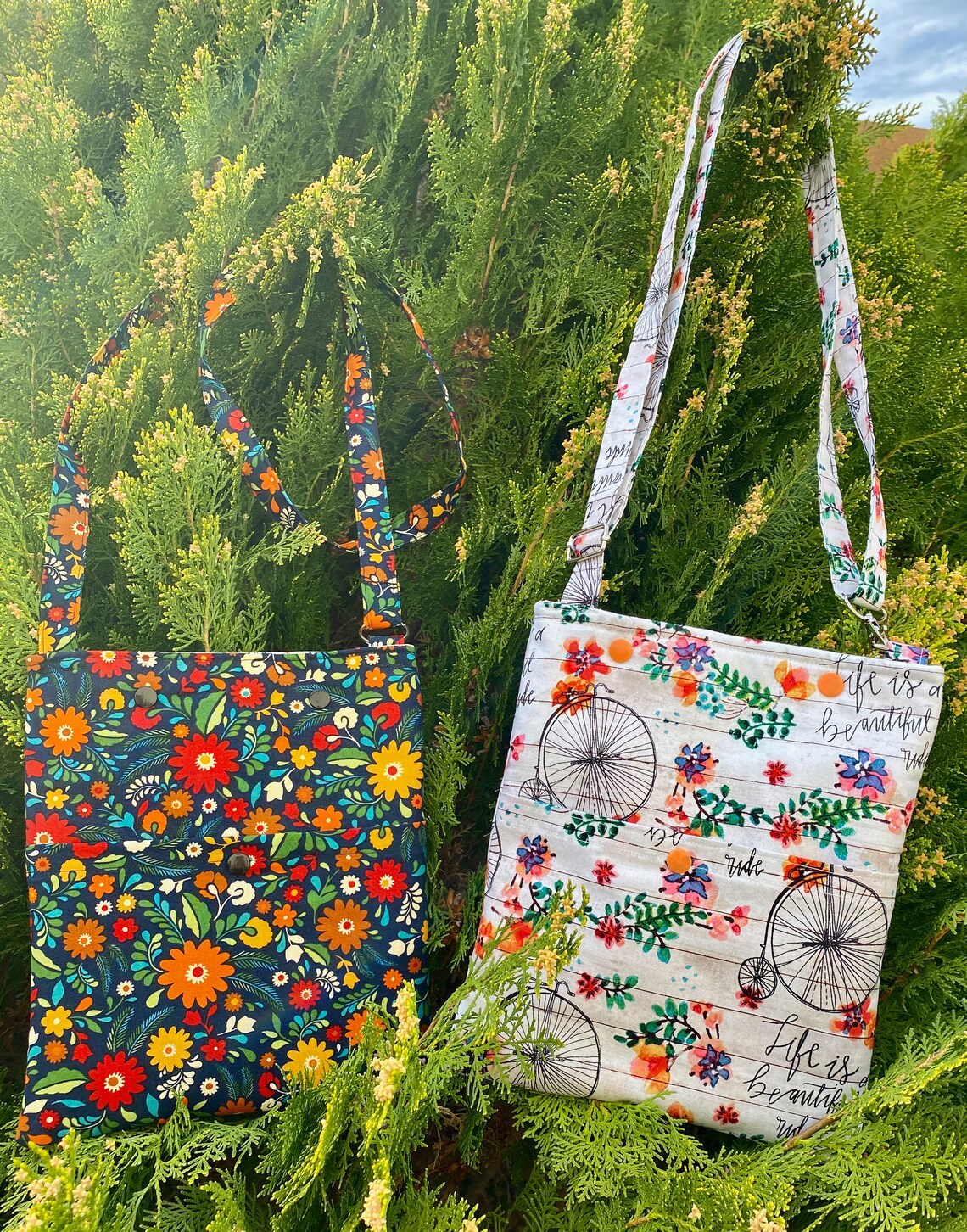 Crossbody Purse Handmade Crossbody bag Fabric Crossbody Etsy