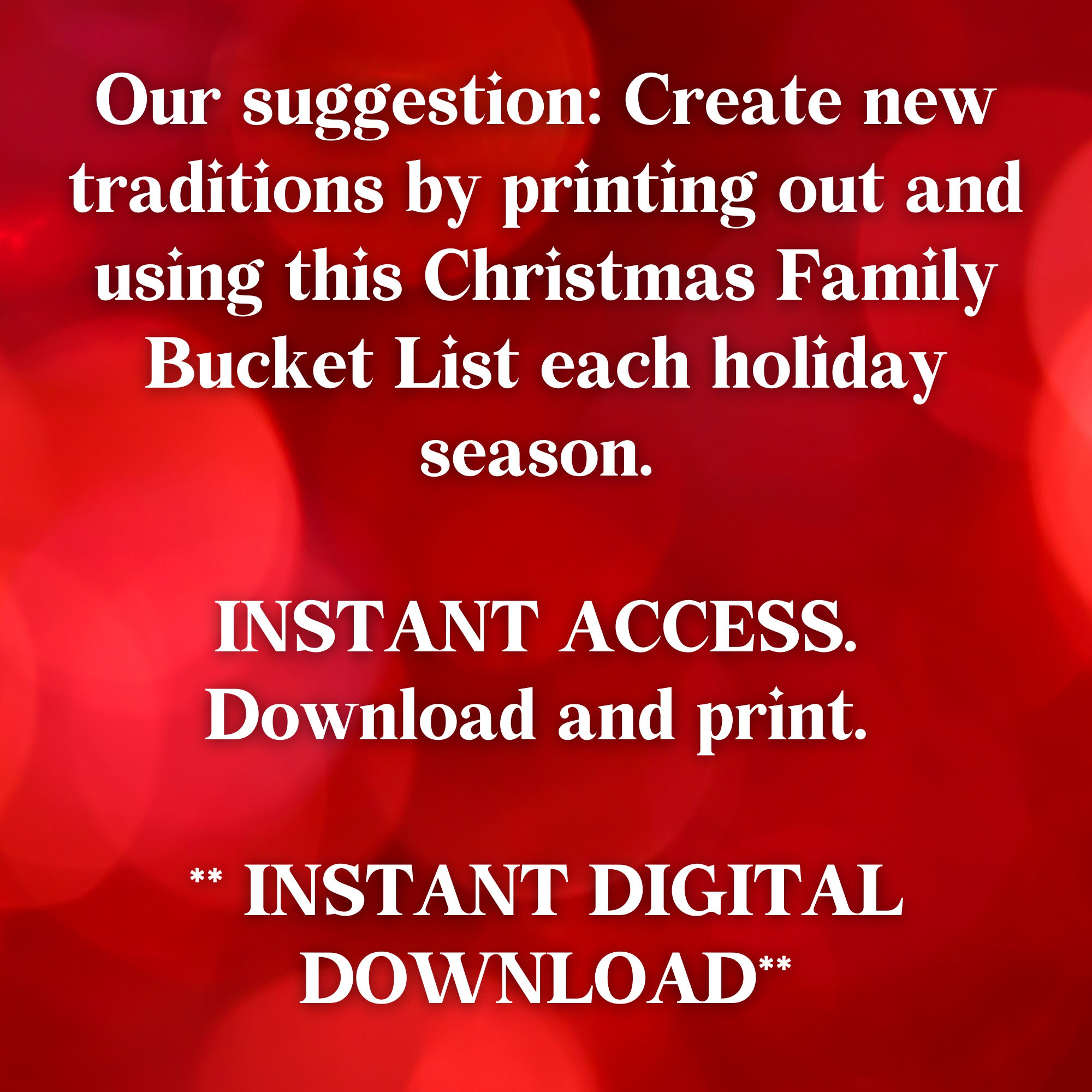 Christmas Family Bucket List