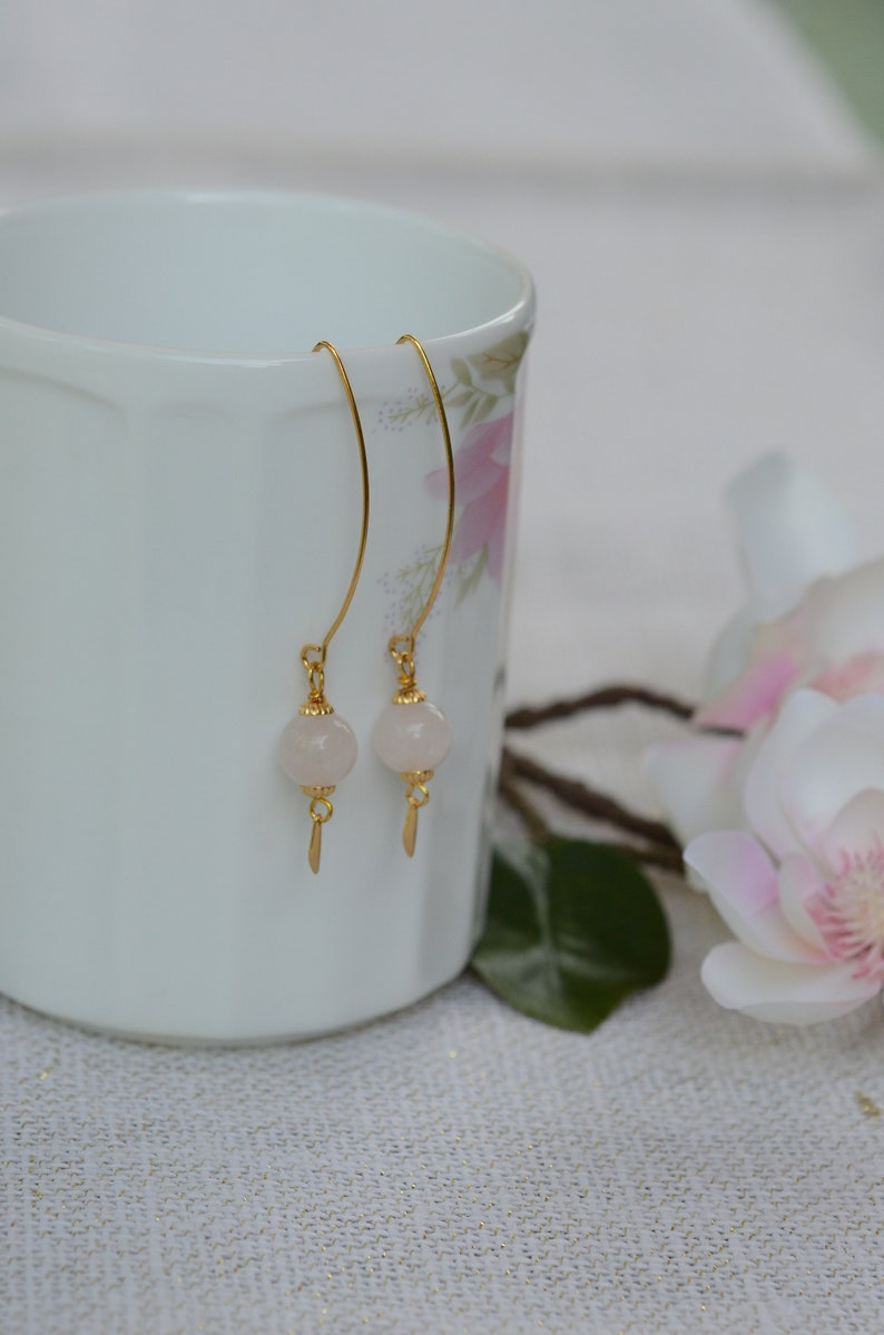 Pink Jade Earrings