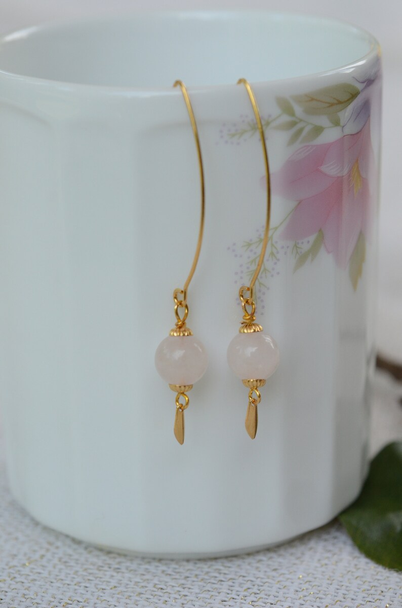 Pink Jade Earrings