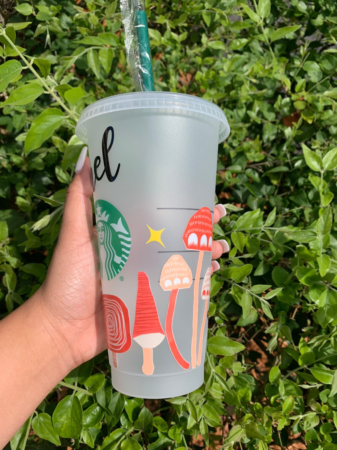 Cottage Core Inspired Mushroom Starbucks Cup Etsy