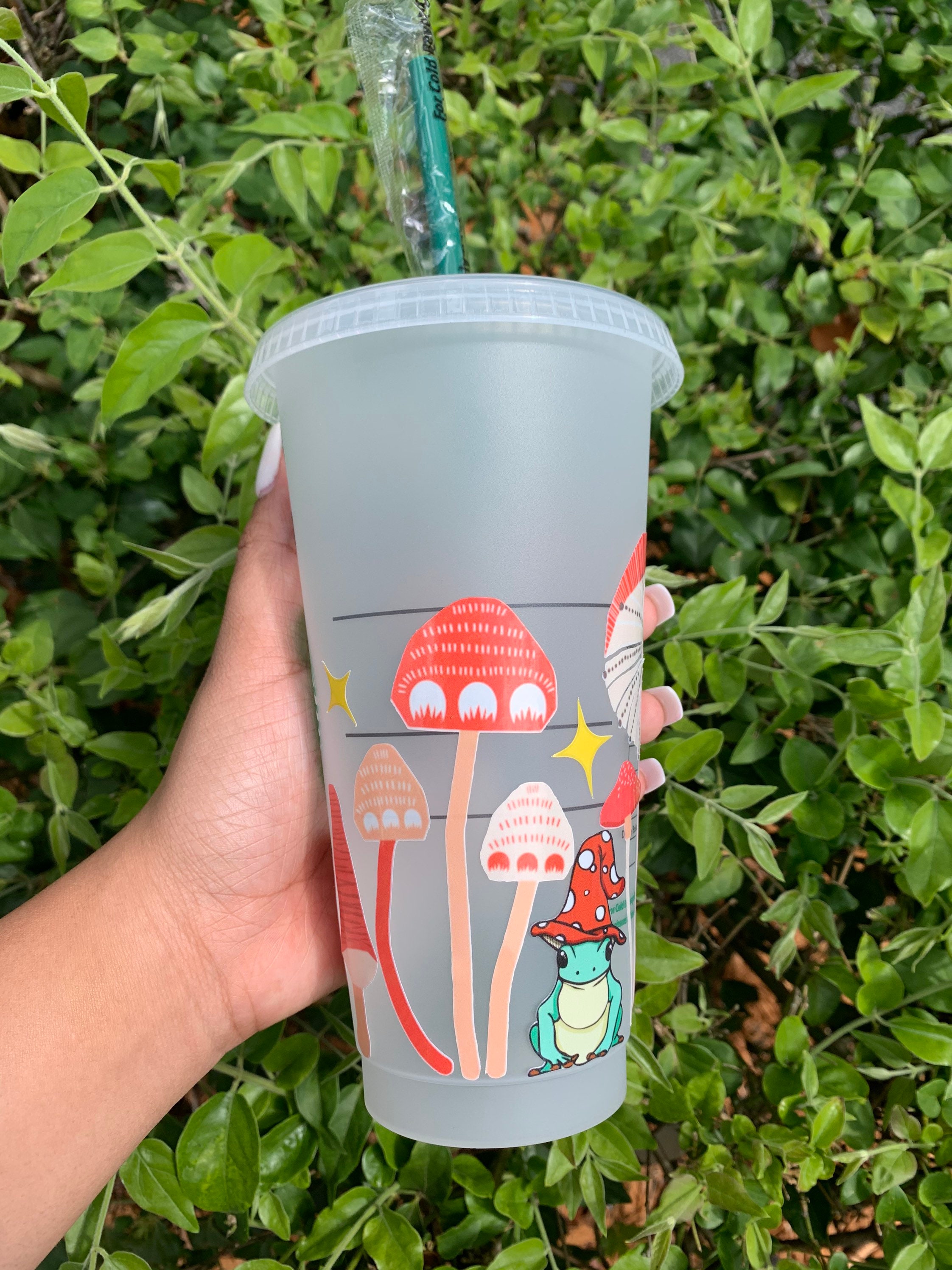 starbucks mushroom glass