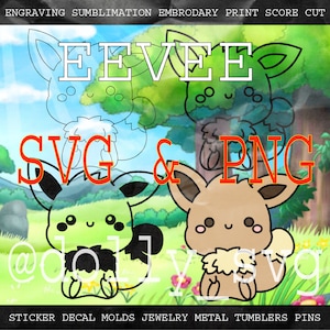 Evoli SVG | PNG | Laser, Cricut,Plasma | Silikonform Gravur Stickerei Sublimation | Magnet Schlüsselanhänger Schmuck Dekor Aufkleber Sticker Idee