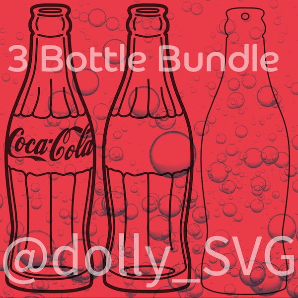 Soda Bottle SVG | PNG | laser, cricut | scoring silicone engraving embroider sublimation | magnet keychain jewelry decor decal sticker idea