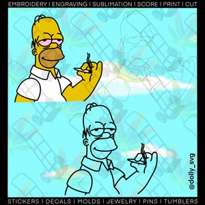 Homer SVG | PNG | laser, cricut, plasma | silicone mold engraving embroidery sublimation | magnet keychain jewelry decor decal sticker idea