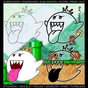 King Ghost SVG PNG Laser, Cricut,Plasma | Silikonform Gravur Stickerei Sublimation | Magnet Schlüsselanhänger Schmuck Dekor Aufkleber Sticker Idee