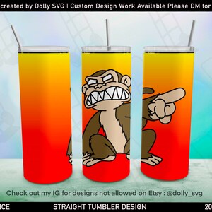 Angry Monk Czerwony żółty Fade Seamless 20oz Prosty kubek Projekt 300 dpi PNG | Sublimacja, Projektant, kreskówka, komedia, facet rodzinny, nowość