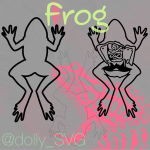 Frog SVG | PNG | | laser Cricut | Scoring Silicone Moule Gravure Broderie Sublimation | Porte-clés magnétique bijoux décor autocollant idée autocollant