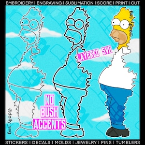 Homer Meme SVG PNG Laser, Cricut Punkte Gravur Plasmen Sublimation Magnet Schlüsselanhänger Schmuck Dekor Aufkleber Aufkleber Idee