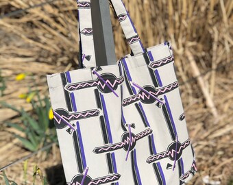 Grey Vintage Fabric Tote
