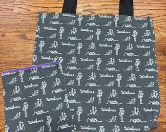 Skeleton Love Tote and Zip Pouch