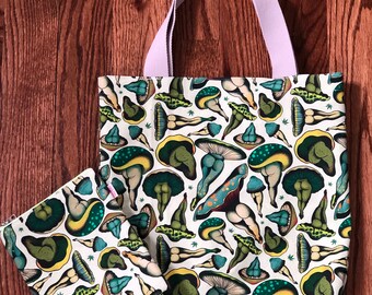 Mushroom Legs Tote and Zip Pouch