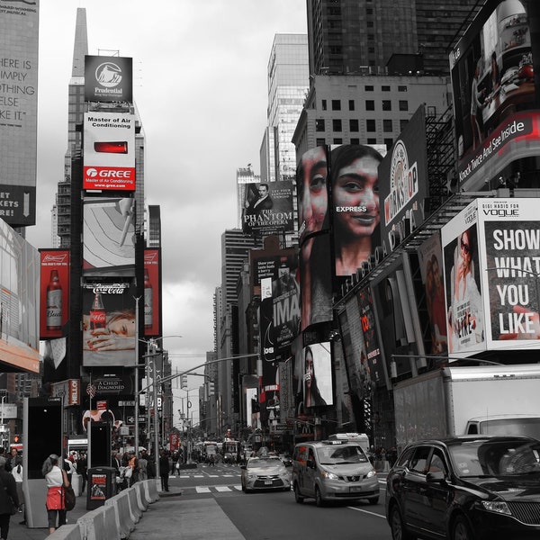 New York City Street, Art Print, Photography, Times Square
