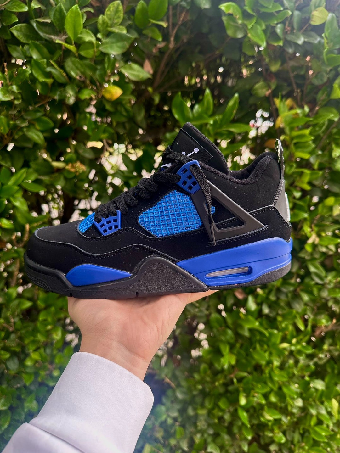 Air Jordan 4 Blue Thunder Sneakers Jordan 4 Gift Holiday Etsy