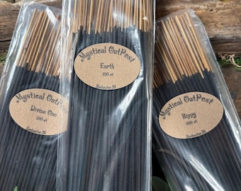 Earths & Musks 100 Hand Dipped Incense Sticks Your Choice of Fragrance
