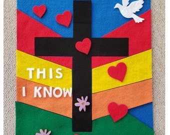Personalized (Assembly Required) Religious Banner, Communion Banner, Liturgical Banner, Reconciliation Banner, Jesus Loves Me,  UNASSEMBLED