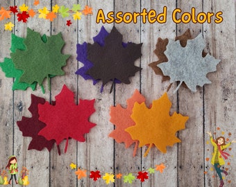 Felt Leaf Cuts Fall Leaves Felt Art Pieces Fabric Table Decoration Felt Appliques Thanksgiving Table Decor Autumn Leaves Autumn Art USA Made