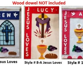 UNASSEMBLED Personalized First Communion Banner Kit, First Communion Banner, Communion Banner, Primera Comunión Banderín, Assembly Required