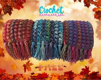 Écharpe au crochet, écharpe au point bouffant, cadeau au crochet, écharpe au crochet, cadeau de Noël, cadeau automne, cadeau fait main, cadeau bricolage, - PDF à télécharger