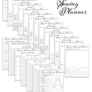 Lingerie Sewing Planner - Printable