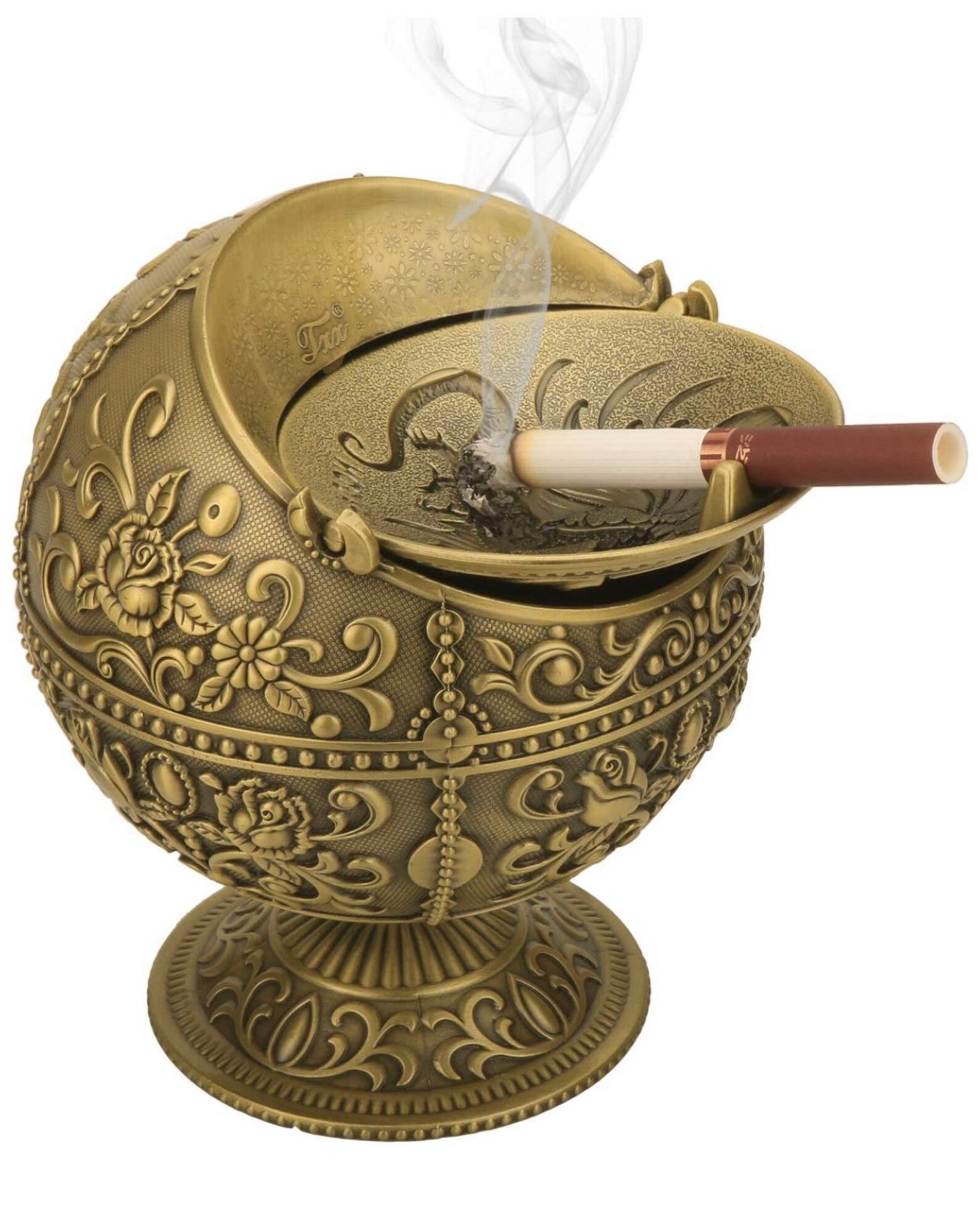 Vintage Ashtray with Flip Lid for Cigarette Metal Portable Etsy