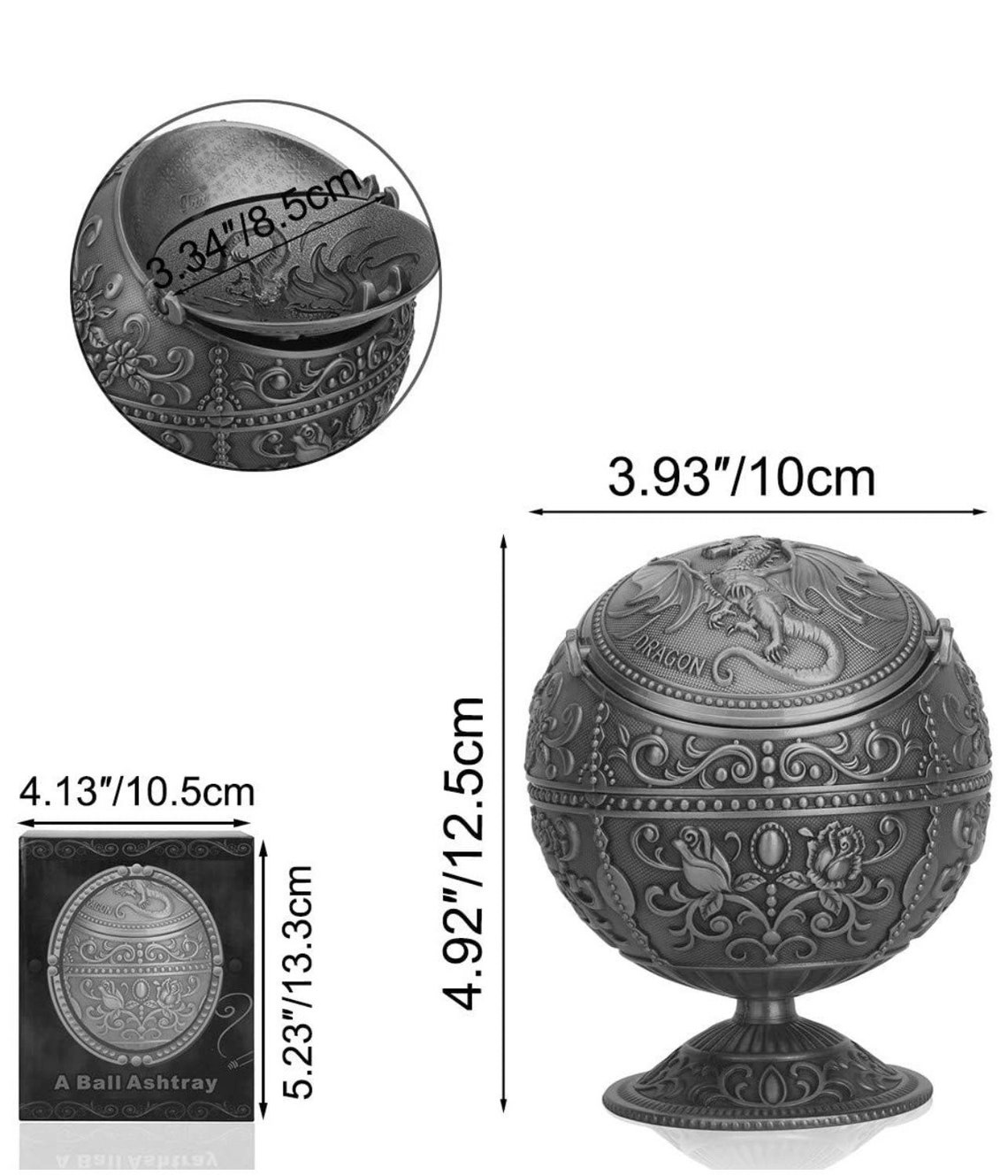 Vintage Ashtray with Flip Lid for Cigarette Metal Portable Etsy