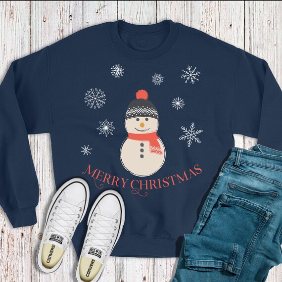 snowman sweatshirts women's
