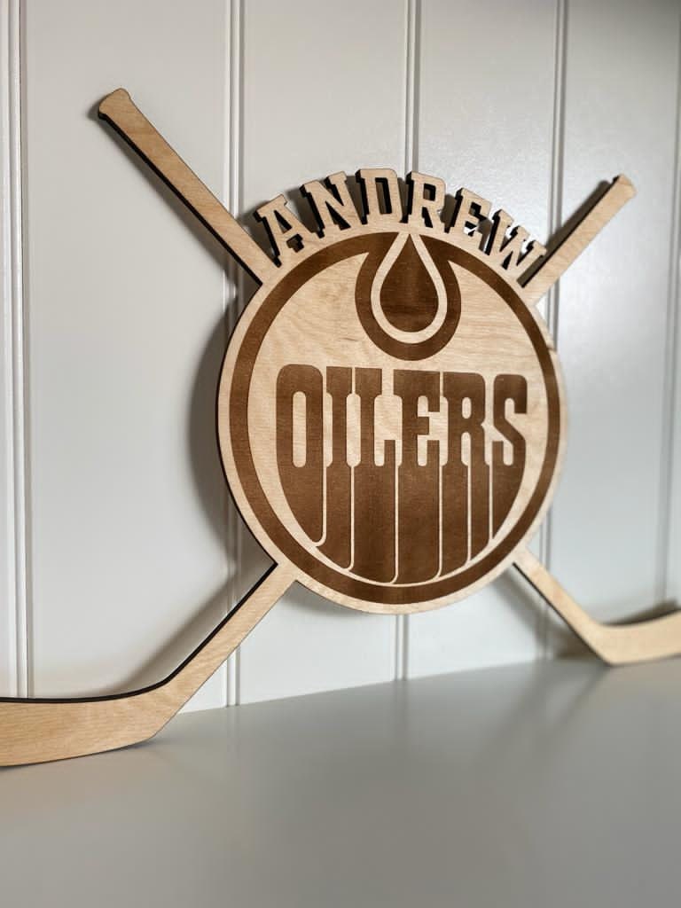 Personalized NHL Logo Wooden Sport Signs Hockey Wall Hanging. Etsy Canada