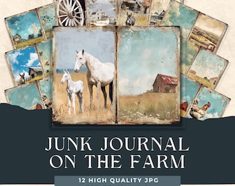 Farm Life Junk Journal Pages, Vintage Ephemera (Digital Download)