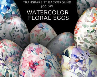 Easter Eggs Clipart, 50 PNG Floral Eggs Bundle, Easter Printables, Vintage Junk Journal Ephemera, Embellishment, spring scrapbook collage