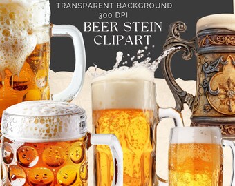 Beer Clipart, American Beer Png, Beer Lover Gift, oktoberfest. Watercolor Beer Clipart, Beer stein PNG, Watercolor Cocktail, Drinks Clipart
