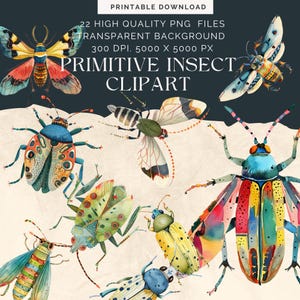 Bugs png | Insect Vector | cute primitive insects |high resolution png Insects| Vintage Insect Clipart | Cute Bugs Clipart | instant gift