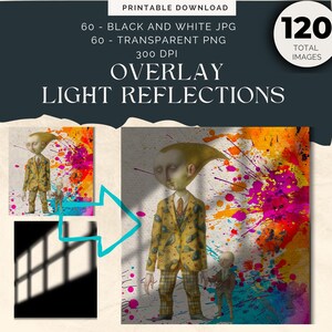 Sovrapposizione di riflessi di luce PNG, sovrapposizione di ombre, collage di scrapbooking Ephemera, ombre di foglie, sovrapposizione di Photoshop, texture di finestre e luce solare