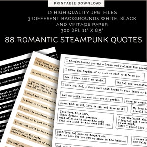 Citazioni romantiche sullo steampunk / Diario spazzatura / Parole digitali / Parole romantiche per diario spazzatura / Parole per diario spazzatura / Effimere / Frasi