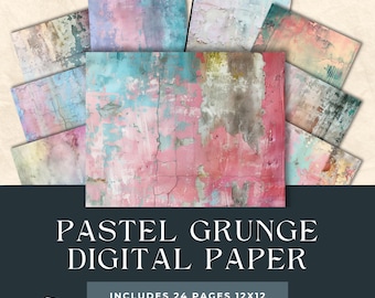 Pastel Grunge texture | Digital Papers | |Background | Distressed Pages Vintage Ephemera | Download Junk Journal |Scrapbooking | Card Making