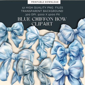 Commercial Use | Ribbon Clipart | Watercolor Clipart Blue  Bows. Clipart | Baby Shower | Watercolor Bows | Bow Png | Gift Bow | wedding bows