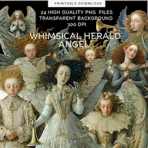 Whimsical Angel Paper Doll | Fussy Cut | peculiar | quirky People| Vintage Ephemera | Christmas collage art | scrapbooking| fine art collage