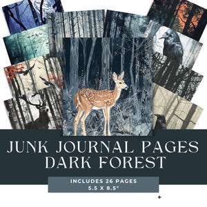 Junk Journal | Nature Junk Journal Seiten | Göttin des Waldes | Druckbares Junk Journal Kit | gothic journal | Druckbares Journal