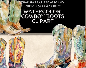 Aquarel cowboylaars clipart, cowboylaars clipart, cowgirl boot illustraties, schattige cowboylaarzen clipart, cowboylaars, grandmillennial esthetiek