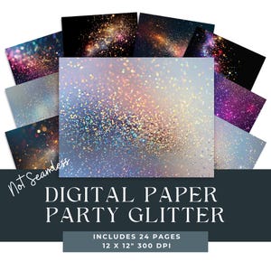 Feestglitter, digitaal papier, gouden glitter, direct downloaden, nieuwjaarsfeest, zwarte en gouden glitter, plakboekpapier, bokeh-textuurpapier